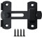 Shiwaki Loquets de Porte en Acier Inoxydable Loquet à Bascule Verrou de sécurité à Boulon de Porte (Noir Mat)