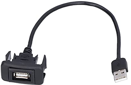 BIKING Cavo di prolunga USB, presa porta USB per auto Cavo di prolunga flessibile Adattatore di ricarica Montaggio a incasso per cruscotto