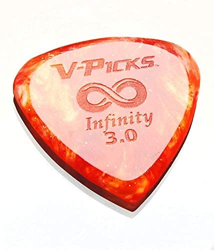 V-Picks™ »INFINITY - GUITAR PICK« Plektren für Gitarre - 3.0mm - Farbe: Burning Orange