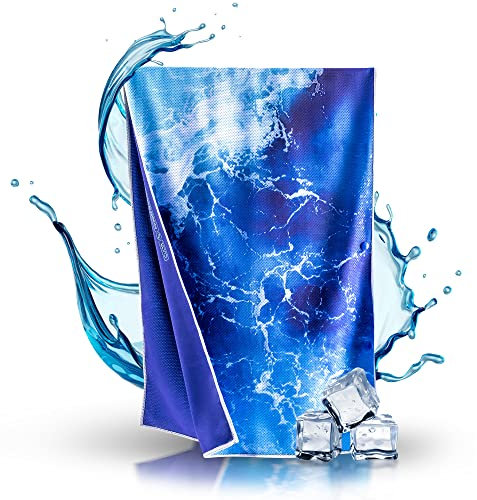 CULYA Kühltuch 90x30 cm – Sofort >10 °C kälter als Umgebungstemperatur, Kühlhandtuch & Schweißtuch für Sport, Fitness & Outdoor, Immer, überall & beliebig oft nutzbar