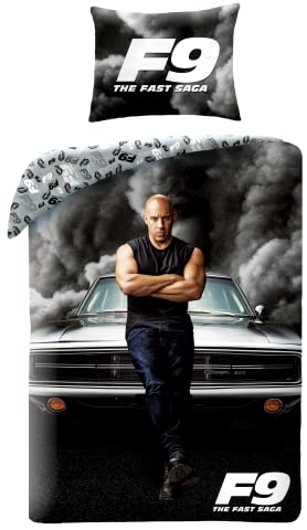 Halantex Bettwäsche Fast and Furious Vin Diesel, wendbarer Bettbezug 140 x 200 cm + Kissenbezug, 100% Baumwolle