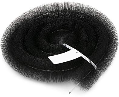 Forega - Brosse de gouttière de 20 m de diamètre 8 cm de diamètre (5 x 4 m)| Protection des feuilles | Protection contre les martres, gouttière | Installation facile | protection des panneaux solaires