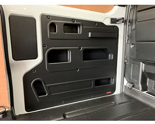 Kiravans Black Door Store Compatible With Ford Transit Custom Camper | Increase Storage Campervan (Left Sliding Door)