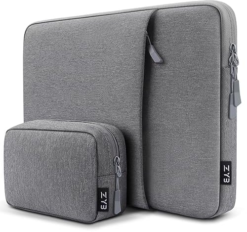 ZYB 15.6 Inch Laptop Notebook Sleeve Protective Case with Accessory Bag,Shockproof Waterproof Laptop Case 15.6 Inch for 15'' Lenovo ThinkPad IdeaPad Acer ASUS HP Dell Chromebook Mac Pro 16,Dark Grey