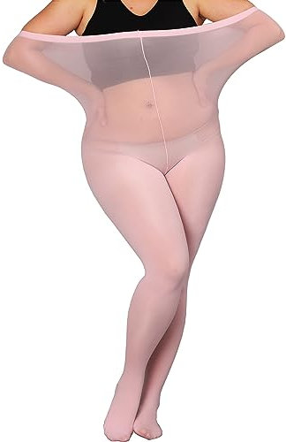 DORALLURE Collant Femme Grande Taille Semi-Opaque Microfibre 60 DEN Curvy