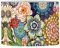 Xoenoiee Pantalla cilíndrica de PVC para lámpara de tambor, ajuste europeo, para mesa/piso/lámparas colgantes, patrón floral bohemio de flores coloridas, tamaño grande