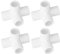 10PCS Connettore per Tubo in PVC 25mm Diametro Interno Raccordi Ad Angolo a T Raccordo a T in Plastica Raccordo in PVC a 4 Vie (Bianco)