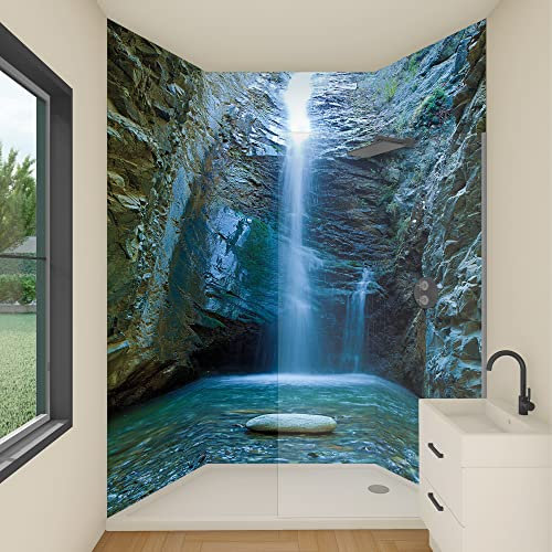 yourplate Duschrückwände mit individueller Größe (3 Rückwände – Premium Nano Glanz – bswf01) – Duschrückwand Alu mit Feuchtigkeitsschutz – Rückwand Dusche zur einfachen Montage