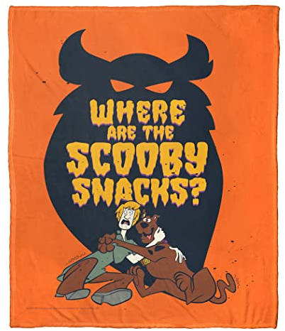 NORTHWEST Warner Bros. Scooby-DOO Silk Touch Überwurfdecke, 127 x 152,4 cm, Where Are The Scooby Snacks