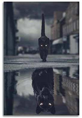 ZENGYL Tier-Poster, Schlafzimmer, ästhetisches Mindset, Katze, Poster, dekorative Malerei, Leinwand, Wandposter und Kunstbild, Druck, modernes Familien-Schlafzimmer, Dekoration, Poster, 30 x 45 cm