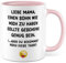 Mama Tasse Geschenk, Liebe Mama einen Sohn wie mich zu haben Kaffeetasse mit Spruch lustig Sohn Mutter Geschenk Muttertag Kaffee-Becher lustig Geschenkidee Familie Teetasse Humor Mütter (Mama/Sohn)