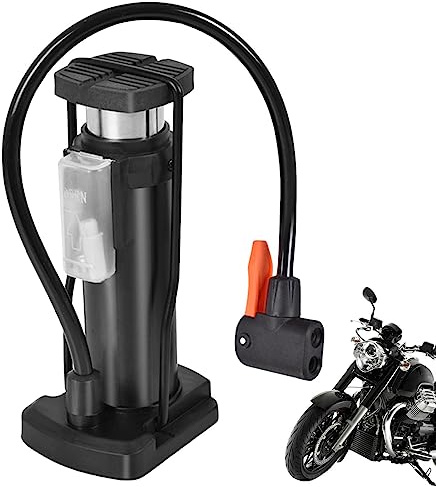 Fahrrad-Fußpumpe | Fahrradreifen Luftpumpe Fußboden - Tragbare Luftpumpe aus Aluminiumlegierung mit Manometer für Auto, Basketball, Volleyball, Ballon, Schwimmring, Fahrrad