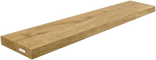 holz4home® Wandregal ohne Baumkante 100 cm Länge, Natur Geölt I Schweberegal Massivholz I Unsichtbare Befestigung moderner Stil I Wandboard Echtholz