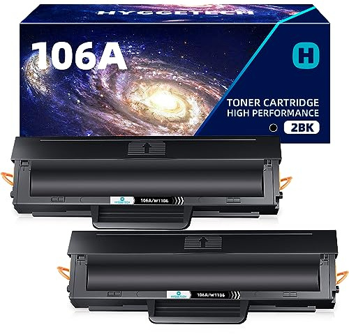 Hyggetech 106A W1106A Toner Kompatibel für HP 106A W1106A, 2er-Pack | Kompatibel mit HP Laser MFP 107a, 107w, 107r, 135a, 135w, 135wg, 137fnw, 137fwg
