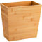 TOPZEA Bamboo Waste Slimline Paper Bin, Rectangular Trash Can Waste Bin Garbage Can Wastebasket for Bathroom, Bedroom, Office and Home,10.5 x 5.75 x 10