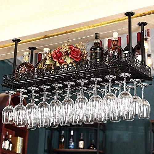 SCIAZA , Portabicchieri da vino sospeso a vento industriale, portabicchieri capovolto, portabicchieri sospeso, facile da installare Efficency