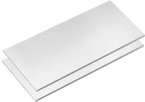 sourcing map 2 láminas de aluminio 6061, placa de aluminio rectangular de 100 mm x 50 mm, 3 mm de grosor, material de metal plano para soldadura industrial