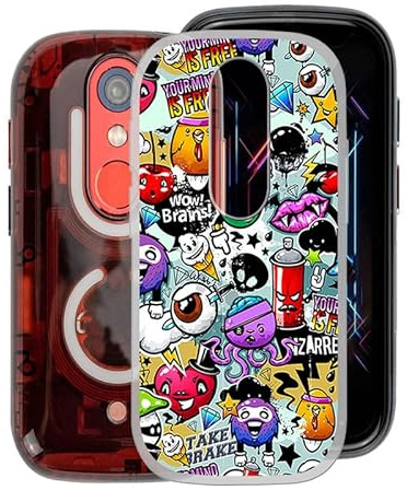 WXPPJ Cover per Unihertz Jelly Star, Custodia TPU in Silicone Flessibile Morbida e Sottile, Trasparente Antiurto Morbido Bumper Protettiva Case per Unihertz Jelly Star (3.00) - Graffiti