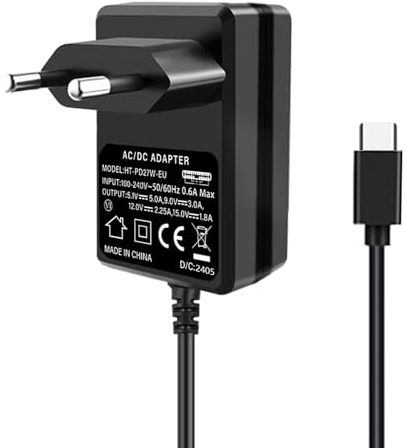 5,1 V, 5 A, 27 W, fuente de alimentación Raspberry Pi 5, GeeekPi 5 PD USB C EU para Raspberry Pi 5 Modelo B 8 GB/4 GB