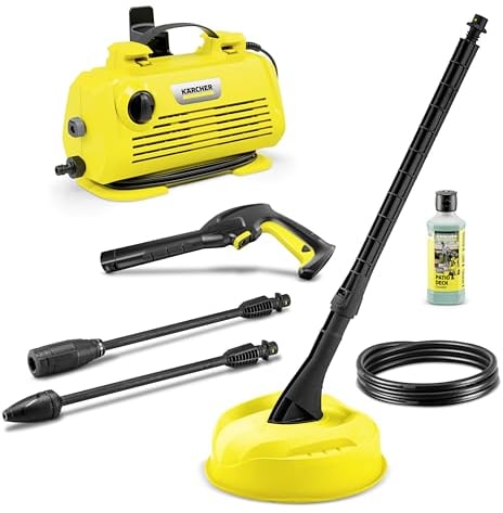 Kärcher Hochdruckreiniger K 2 Premium Horizontal VPS Home, Druck: max. 110 bar, Fördermenge: 360 l/h, Fläche: 20 m²/h, Gewicht: 3,5 kg, Hochdruckpistole, Dreckfräser, Strahlrohr, Home Kit