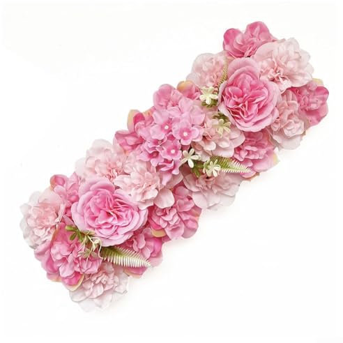 SPORTARC Panneau mural de fleurs artificielles, composition florale en soie synthétique pour arche de mariage, réception florale (rose foncé), 5V5V08904E3X6Z3E3W0ZA6F53UU50