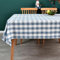 Yofori Nappe Vichy Carrée en Coton Mélangé, Nappe à Carreaux Lavable pour Salle à Manger, Jardin, Fête, Maison (Bleu Ciel, 135 x 135 cm)