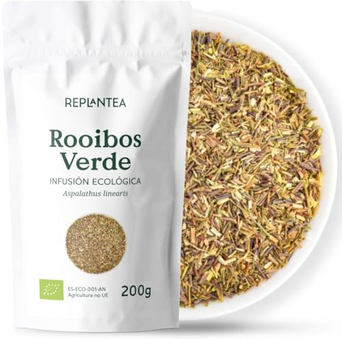ROOIBOS GREEN ORGANIC 200g (100 Cups) | Organic Bulk Unfermented Rooibos Tea of Great Aroma Super Grade Quality REPLANTEA