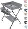 OHMG Baby Wickelkombi Klappbare Wickelkommode,Wickeltisch mit Rollen,Mobiler Wickeltisch mit Wickelauflage,Sicherheitsgurt und Ablagefächern,Wasserdicht und Höhenverstellbar,Stabil