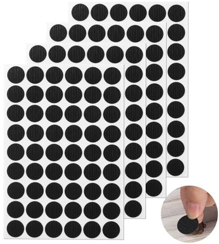 216 STK/4 Blätter schwarz Schraubenloch Aufkleber Abdeckkappen, Selbstklebende Schraubenloch, Ø21mm Möbel Holz Schraubenabdeckung, Wasserdicht Abdeckkappen für Bohrlöcher Möbel Schraubenkappen