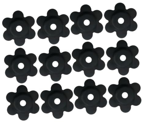 KONTONTY 12 Stück Schwarze Gummi Flaggenstopper für Garten und Außenbereich