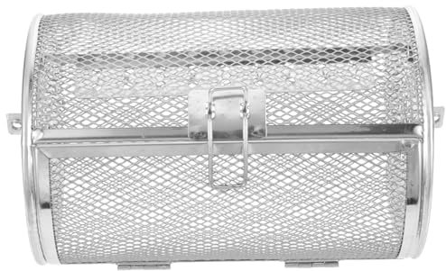 Parliky Grill-Gemüsekorb Drehspieß-Grillkorb Käfig-Grillkorb Grillkäfighalter Ofenkorb Nicht-Grillkorb Drehspieß-Bräterkorb Bräterkorb für Grill