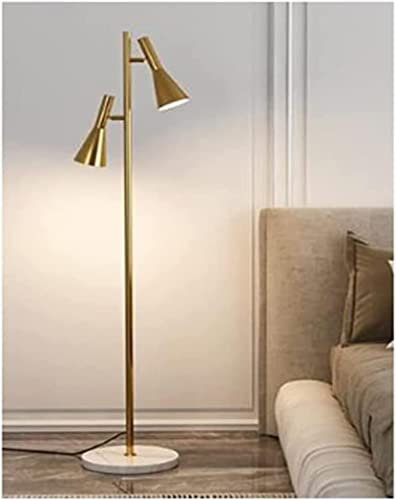 Lampadaire Lampadaire Lampadaire LED réglable Maison Salon Chambre Étude Décoration Base en Marbre Lampe sur Pied Lampadaires,Or,27 * 154cm