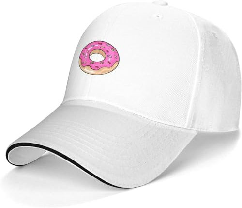Snapback Cap Donut-Cartoon Sport Cap Klassische Outdoor Cap Einfarbig Trucker Hut Für Urlaub Must Haves Herren Kinder
