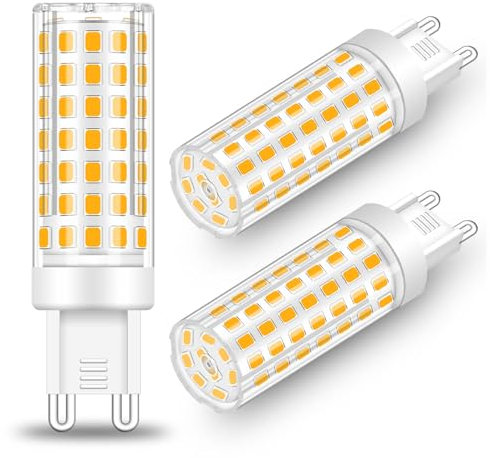 XIMNCHNI 10W G9 LED Lampe Warmweiß,G9 LED Leuchtmittel Corn Light Bulbs 3000K,10W Enegiesparende LED Glühbirne Warmweiss Ersetzt 85W 80W Halogen Lampe,AC220-240V,Nicht dimmbar,3 Pack