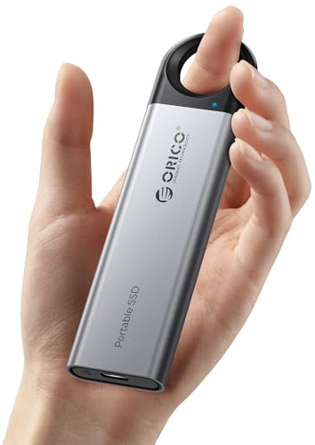 ORICO SSD esterno da 512 GB fino a 1050 MB/s, unità a stato solido portatile con foro per appendere, cavo USB C e A 2 in 1, archiviazione affidabile per smartphone, tablet, laptop di tipo C - C10
