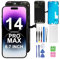 HQESTARX for iPhone 14 Pro Max Screen Replacement.6.7Inch[LCD] Display.3D Touch LCD digitizer Assembly for （A2651 A2893 A2896 A2895 2894） with Repair Tools, Waterproof Membrane, Protective Scree