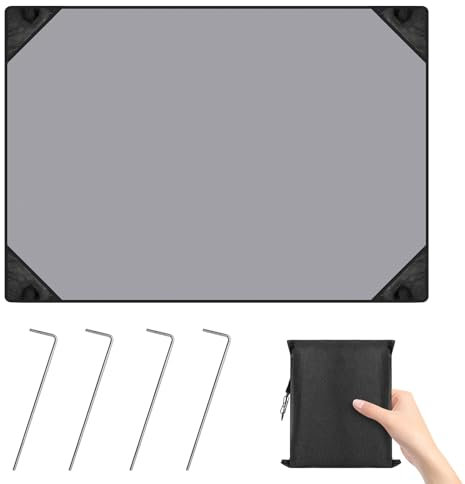 Picknickdecke Wasserdicht 140 x 200 cm, mit Praktischem Karabiner Tragbare Stranddecke Sandfrei, Strandtuch Strandmatte 4 Befestigung Ecken, Outdoor Decke für Strand, Picknick, Camping und Wandern