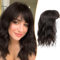 Ms Taj Haarteile für Damen, 36 cm,Chocolate Brown Gewellte Haarteile für Frauen mit dünner werdendem Haar, synthetische Wiglets, mit Pony, Clip-in-für Frauen