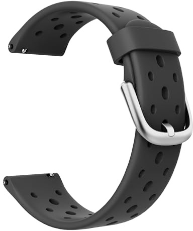 BIGGERFIVE Montre Connectée Bracelet, 22mm Bracelet de Rechange pour Montre Connectée BW01 BRAVE / BW02 BRAVE 2, Silicone, Porous