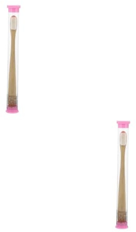 FRCOLOR 2stücke Adult Bamboo Zahnbürste Mit Weichen Borsten Reise-zahnbürste Für Tägliche Zahnpflege Für Mütter Schwangerschaft Wochenbett