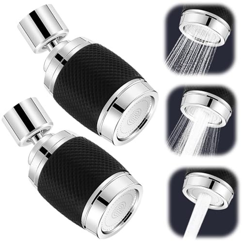 Tap Extender for Kitchen Sink, Kitchen Tap Spray Head, 2PCS Rotating tap adapter for kitchen sink, Universal Faucet Extender with 3 Modes, Water Saving tap adapter for Kitchen Sink Bathroom and Toilet