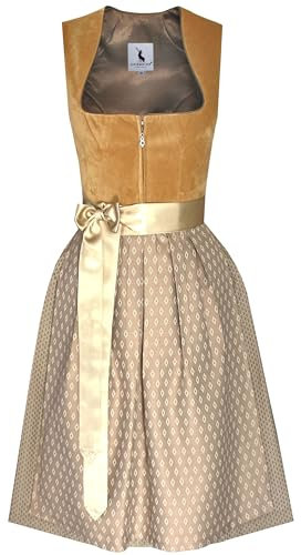 Alpenmärchen Midi Dirndl aus Exklusiver Kollektion inkl. Schürze Gr.40 - ALM1020