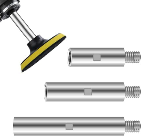 HSUYUN 3 Stück Winkelschleifer Verlängerung, M14 Aluminiumlegierung Winkelschleifer Verlängerungsstange, 75 mm 100 mm 140 mm Poliermaschine Verlängerung, für Haushalt, Autowerkstatt, Werkstatt