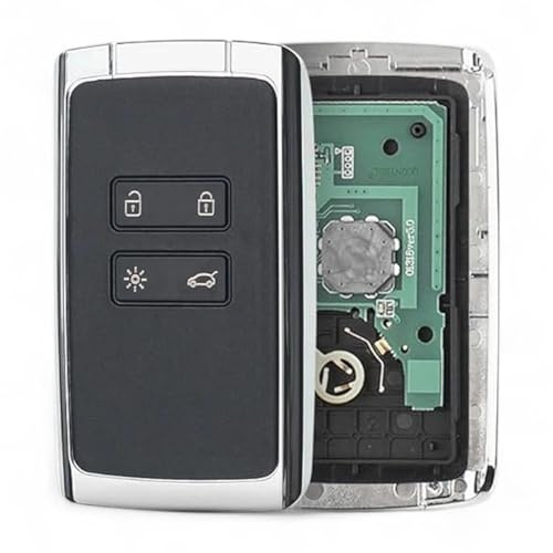 INOKEY Clé Carte Compatible pour Re Nault Clio 5 Captur 2 Mégane 4 Kadjar Koleos Talisma Scénic Espace Trafic Zoé Dacia Duster et Sandero (2018-2023) - 4 Boutons - Circuit Lame Inclus - À Programmer