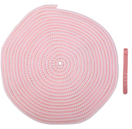 QLD COVER 4.8M(15.75FT) Spiral Cable Protector, Multicolor Suitable for Most Phone/Pad/Laptop USB Wire Cord Savers Protection Cover Anti-break Wrap Charger Data Line Cables Sleeves, Laser Pink