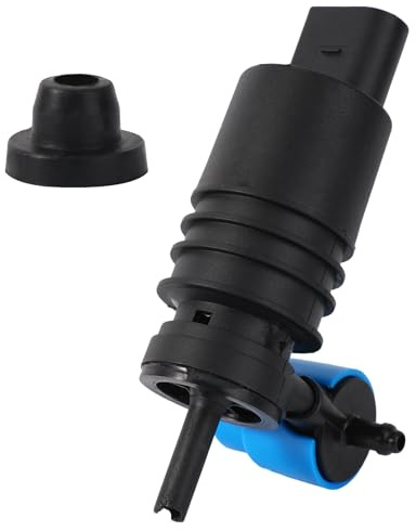 Windshield Washer Fluid Pump, Front Windshield Spray Pump Motor Replacement with Grommet Washer Fluid Motor for Car Cleaning System Replace 1J6955651 1K6955651 1T0955651A