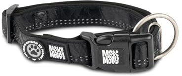 Max & Molly Gotcha! Hundehalsband Breit/37-57cm, Halsband Hund mit Smart ID, gepolstertes Neopren Halsband für Hunde, schwarz, bequem, verstellbar