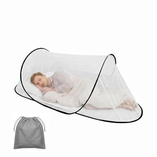 Pop Up Moskitonetz, 200 x 80 x 56 cm Faltbares Mückennetz, Reise Moskitonetz Bett, Tragbares Mückennetz Bett für Zuhause, Reisen,Outdoor Camping