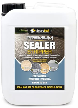 SmartSeal Sealer Stripper - 5L - Powerful Sealant Remover & Paint Stripper for Concrete, Metal, Wood & Masonry. Sealer Remover for Stripping Solvent & Non Solvent Sealers, Adhesives & Paints