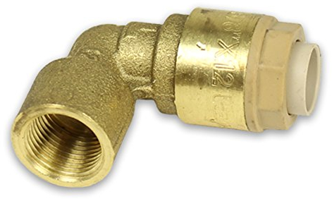 Messing Steckfitting für Kupferrohr Winkel mit Innengewinde [15mm - 1/2'']